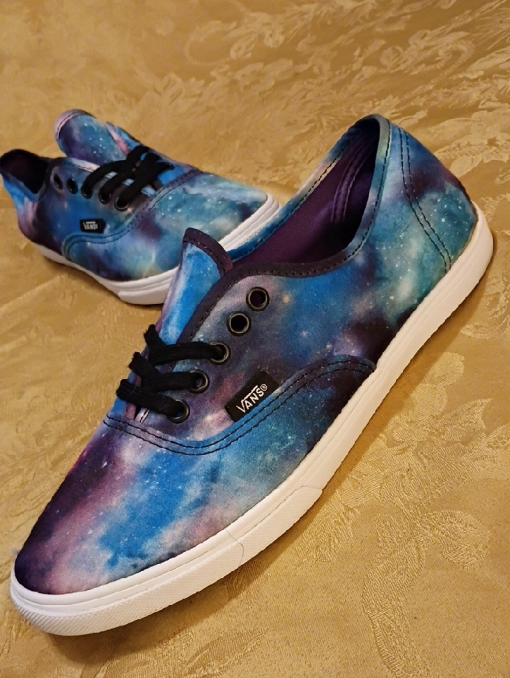VANS Galaxy Print Canvas Sneakers - Blue/Purple Women's 8.0 Men's 6.5
